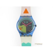 SWATCH Nosewheelie classic quarzo cassa e cinturino plastica colorata fluo new